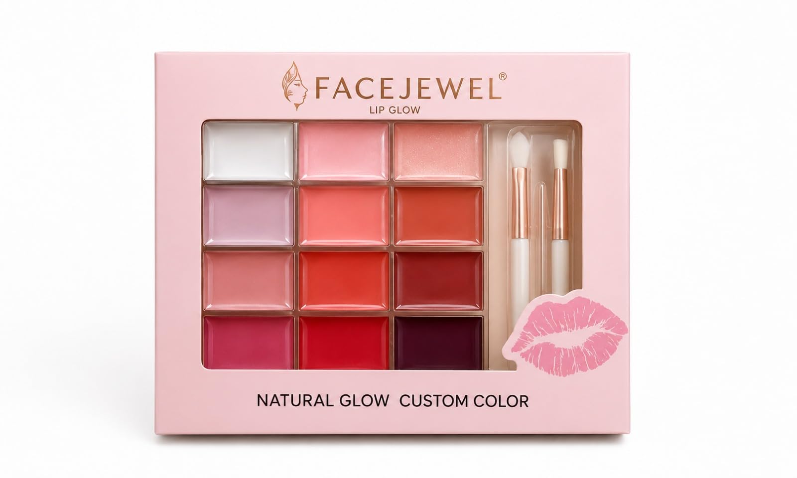 12 Color Lipstick Palette - Multishade Cream Lip Gloss Makeup Palette Professional Cosmetic Lip Contouring Kit Shade-02-picture-20