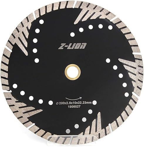 Miniatura 8 de Hoja de sierra de diamante de 5.9in con orificios de refrigeración, hoja de segmentos de diamante turbo para mármol, granito, pavimentos de hormigón