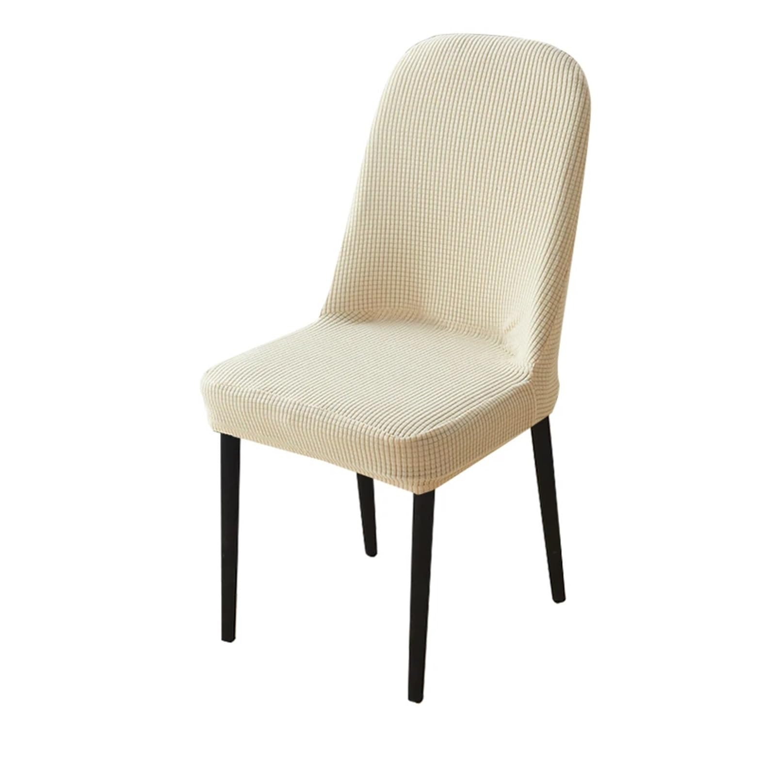 PSNKLMM Jacquard Curved Dining Chair Cover Spandex Elastic Seat Stretch Covers For Hotel Banquet Restaurant Kitchen Wedding(Color10)