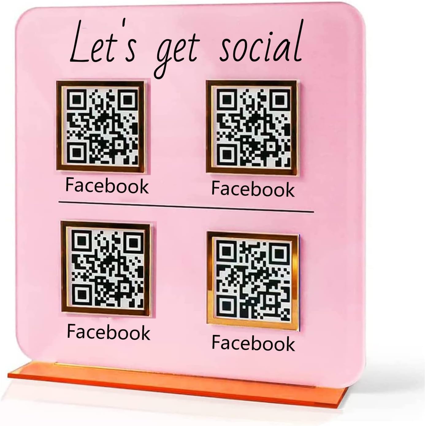 Amazon.com : Pahdecor Custom 3D Multi QR Code Social Media Sign ...