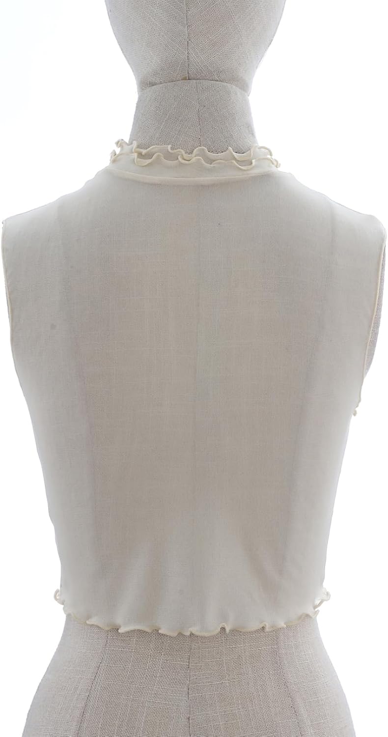 TiaoBug Detachable Turtleneck Dickey Collar for Women Nylon Half Mock Fake Neck Top Under Sweaters