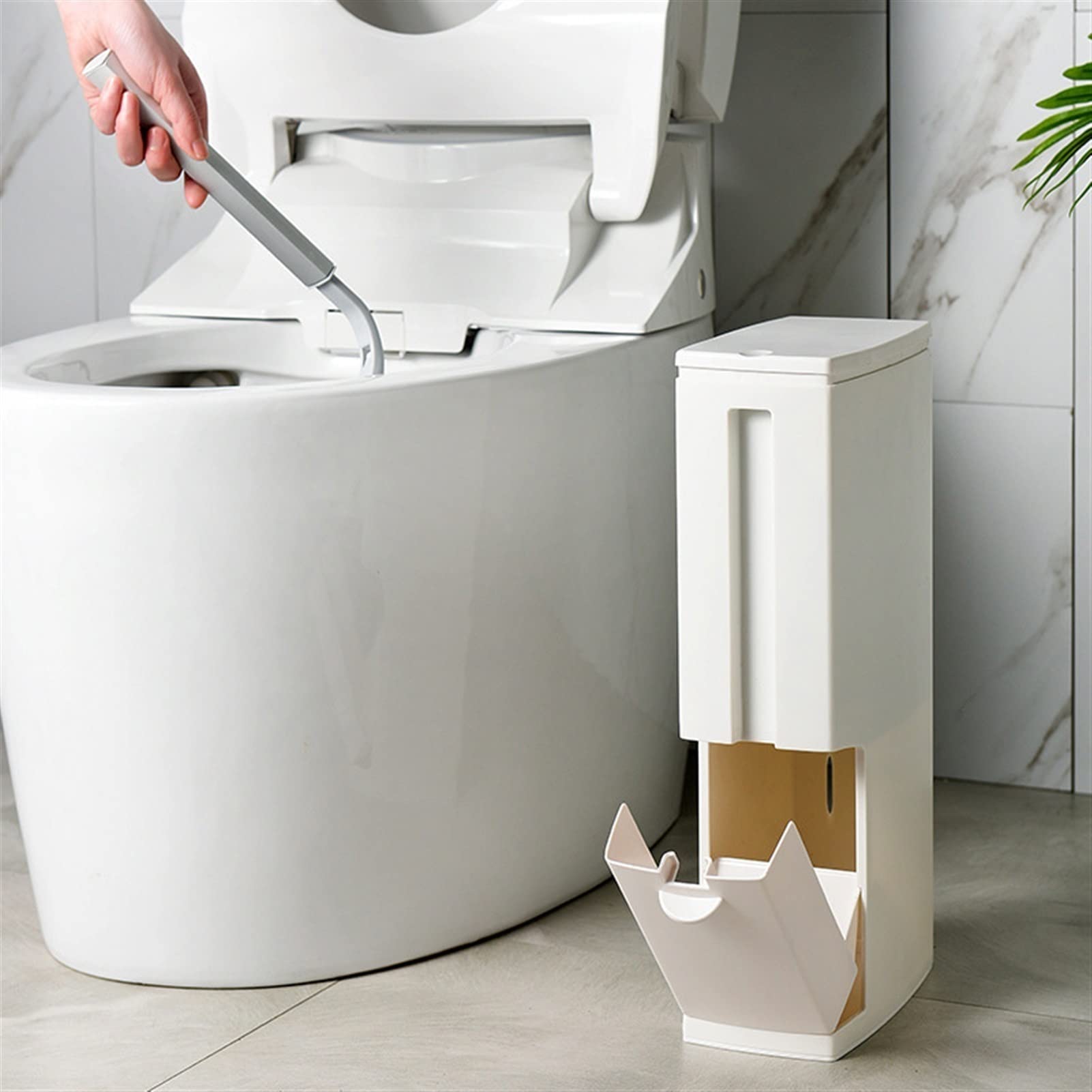 Trash STRUCCIO Back Spazzola da Bagno Set Bagno Bagno Rifiuti di plastica Bin Dustbin Cucina Immobiliare Benna Benna Trash Bin Strumenti di Pulizia della Famiglia per Casa