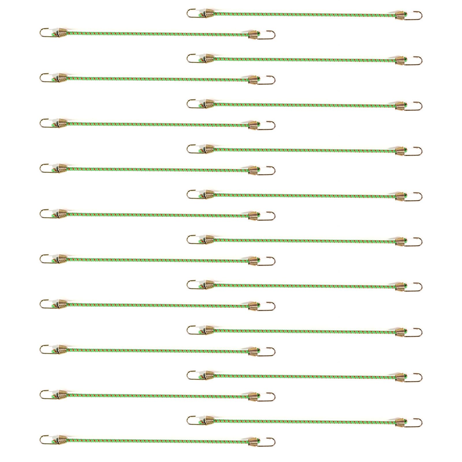 Uqezagpa 20Pcs Elastic Bungee Strap Bungee Cord for Securing Tarps Luggage Tent Heavy Duty Bungee Cord Luggage Strap