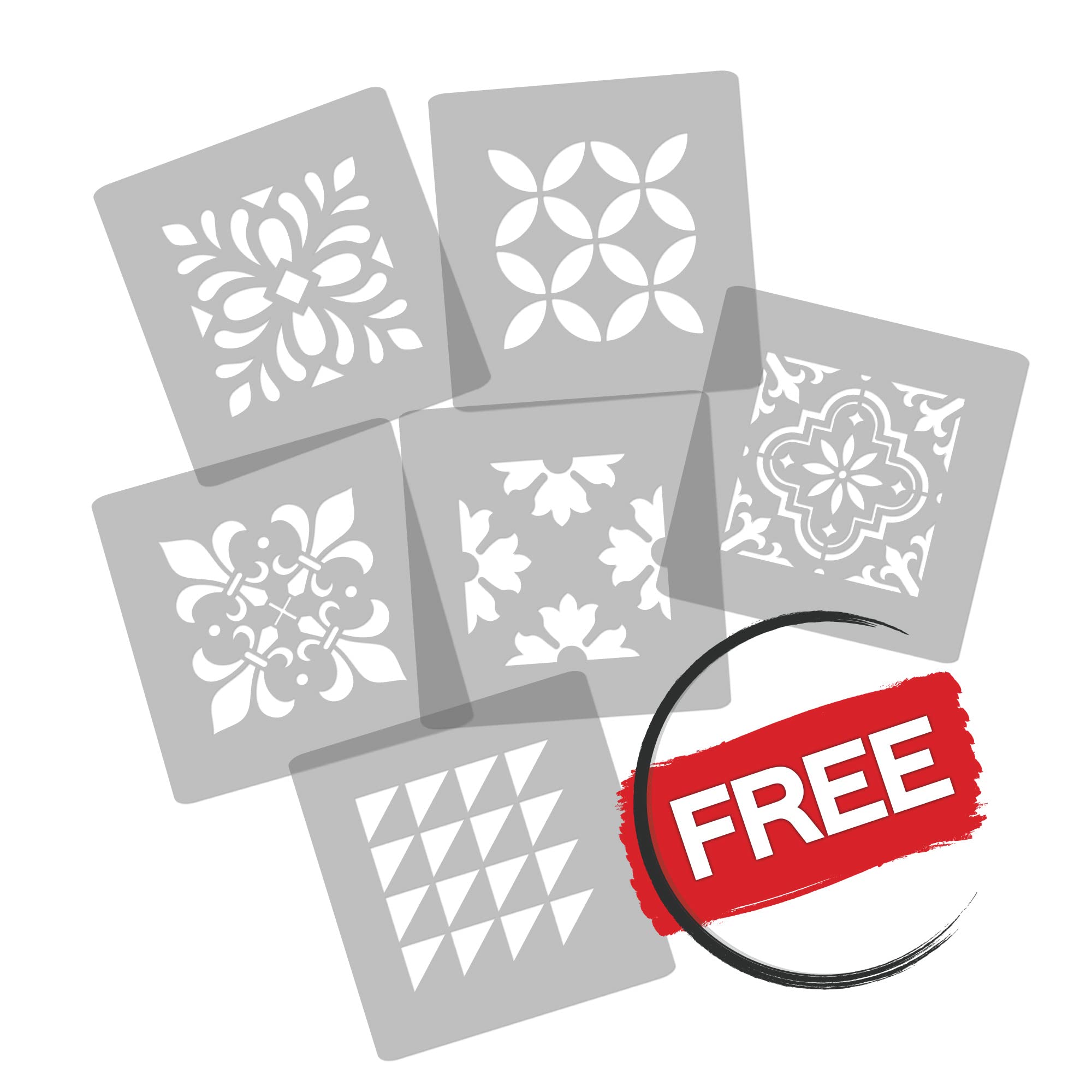 NAKLEO Stencil per Pittura Grandi Dimensioni 59x95cm, Piastrelle Marocchine Geometrico Modello per Pareti, Plastica e Riutilizzabile Fai Da Te Carta da Parati Decorazioni Casa, Muro Legno Mobili