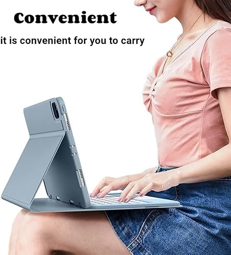 Miniatura 5 de AnMengXinLing Funda de teclado para iPad Air M3 2025M2 de 11 pulgadasAir 5Air 4, funda de teclado desmontable con soporte para lápiz, funda delgada