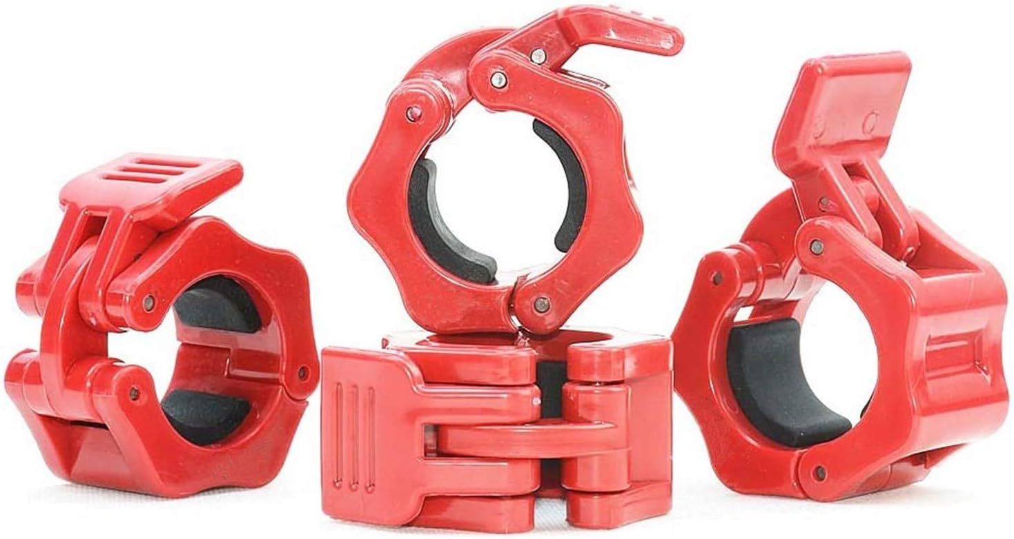 TOFEIC 1 Inch Dumbbell Clamps Standard Barbell Collars Quick Release ABS Spinlock Weights Bar Plates Lock Clips Great for Gym Wrokout Fitness Training