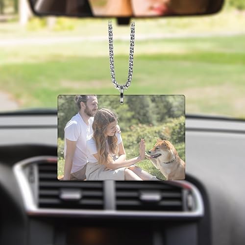 Miniatura 33 de Accesorios personalizados para colgar fotos en el espejo retrovisor del automóvil, decoración personalizada para colgar en el automóvil, decoración