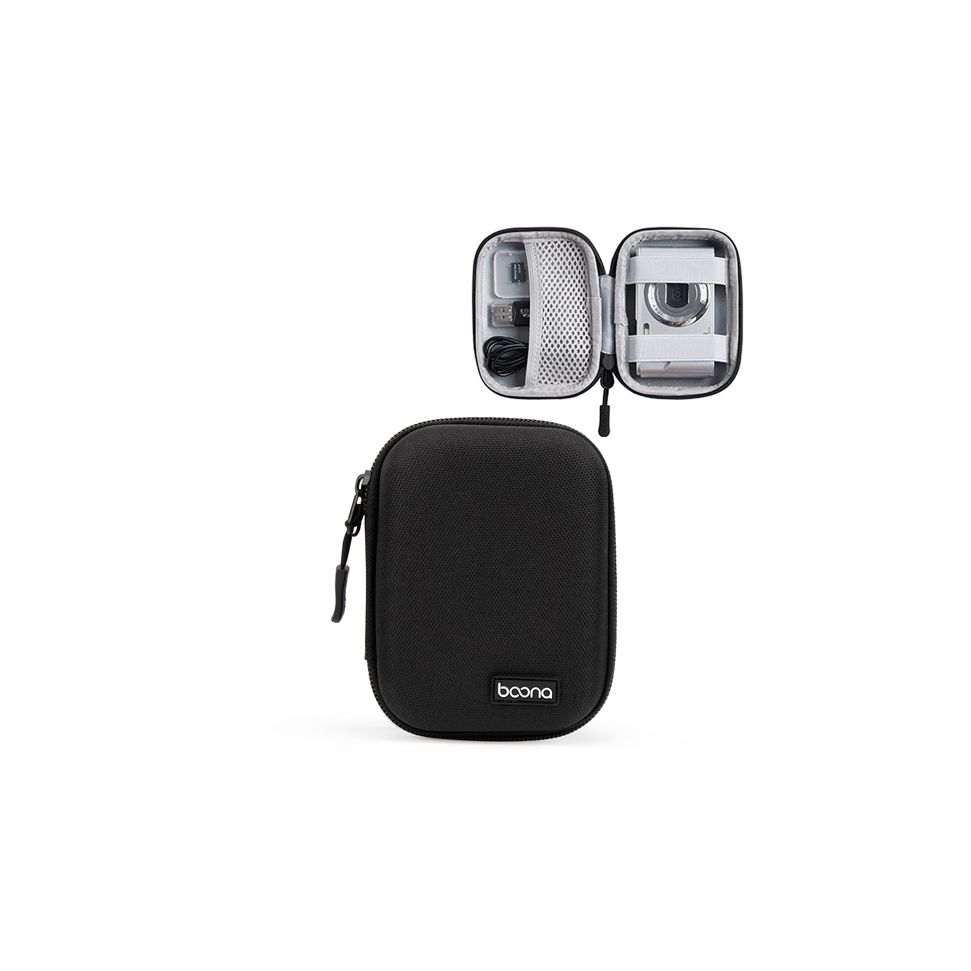Linpr Digital Camera Case Compatible with CAMKORY/for Kodak PIXPRO/for Lecran/for VAHOIALD/for Canon IXUS 285 HS, Small Travel Cameras Storage Holder for Accessories SD Card (Oxford-Black)