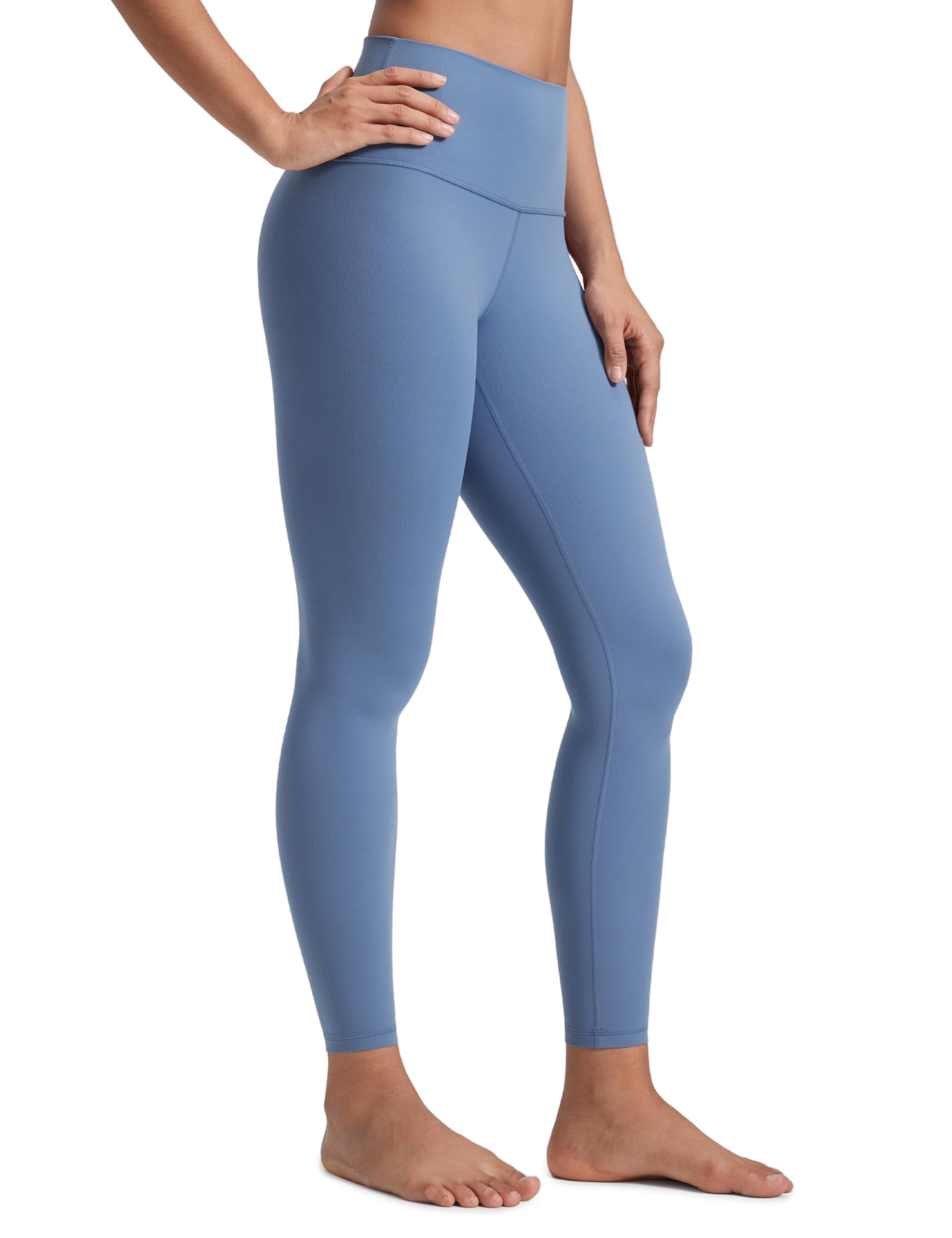 CRZ YOGA Butterluxe Damen Sport Leggings - 64cm High Waist Blickdicht Yoga Leggins Sporthose Workout Gym Yogahose Oase Blau 36
