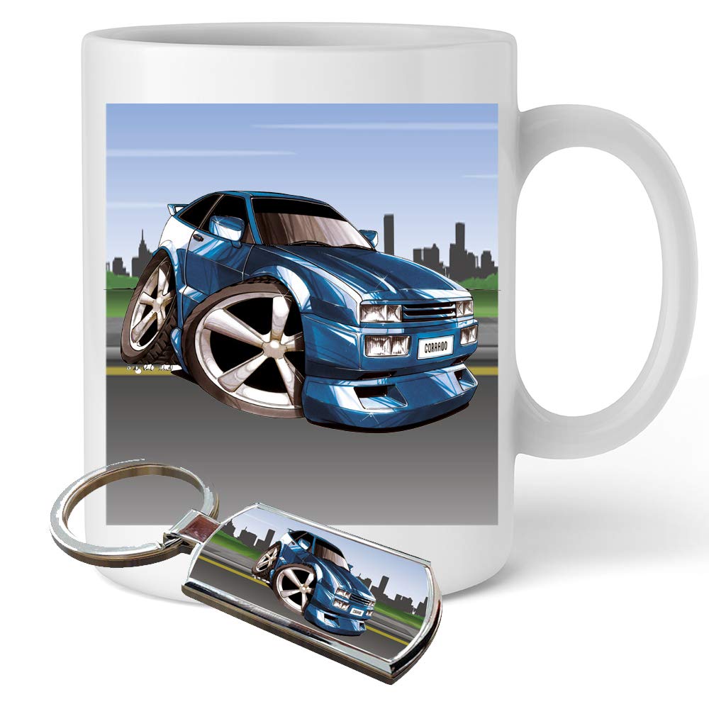 Koolart Ultimate Cartoon Corrado Blue Coffee Mug and Keyring Gift Set...Direct from