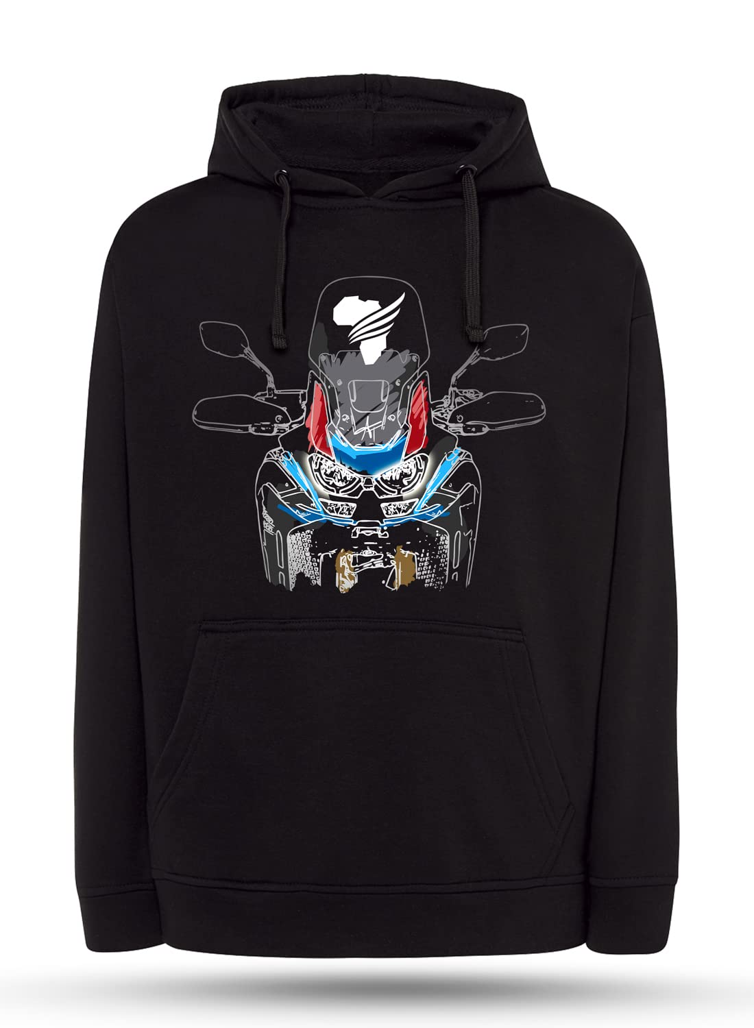 AZgraphishop Camiseta con gráfica Africa Twin Adventure Sports 1100L Tricolor 2020 On Splatter Style TS-HON-001
