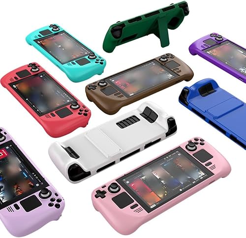 Miniatura 3 de Funda protectora colorida adecuada para Steam Deck Material de PC Funda protectora de cobertura total con soporte Sensación agradable para la piel