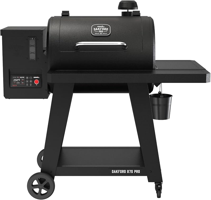 Oakford Pro Pellet Gril with 824 SQ In Cooking Area, I-Site View Indicator | Offers 6-in-1 Cooking System, Bluetooth Connectivity, LCD Control, 32 LB Hopper, Probe, Cast Iron Grids, Digital Controller