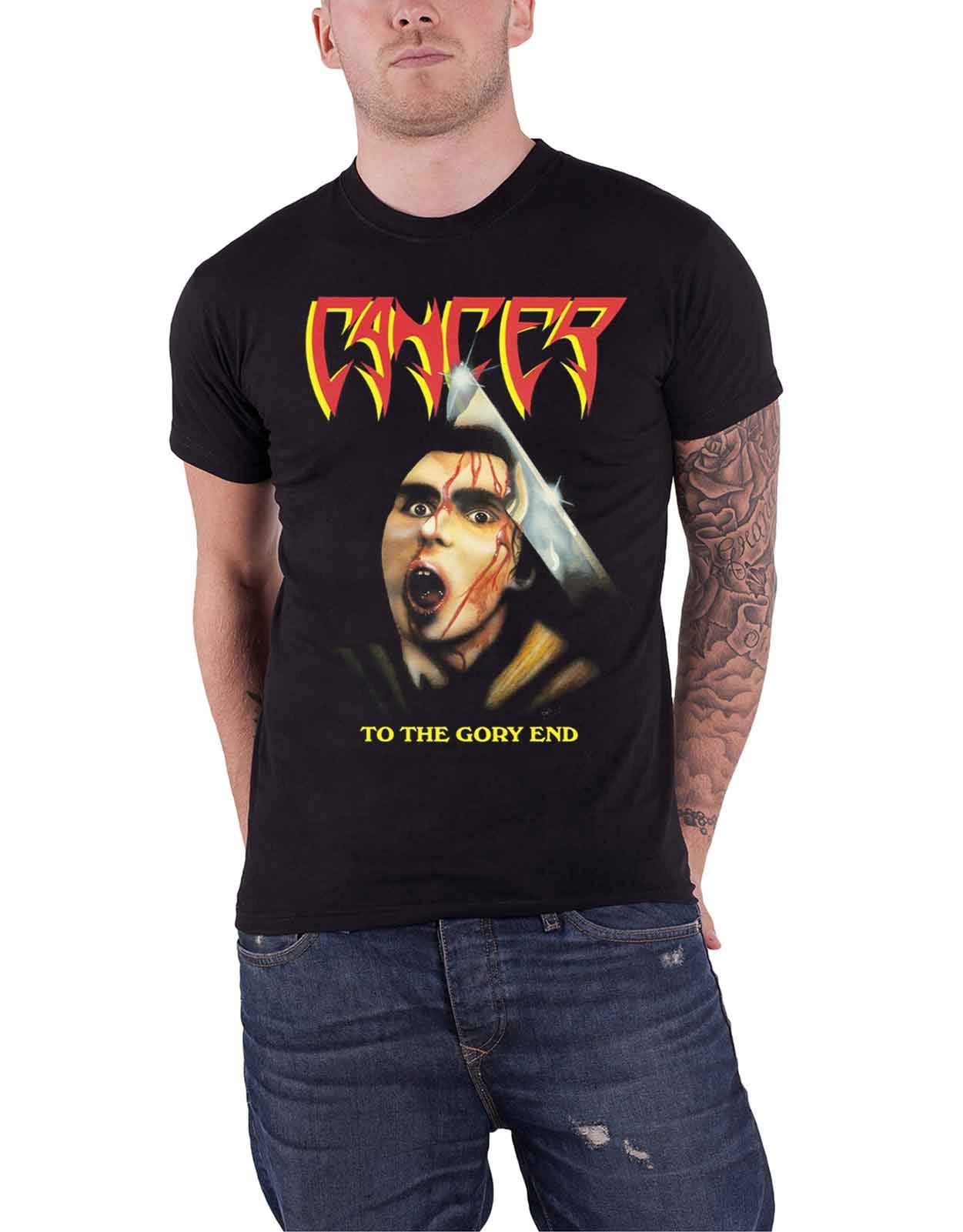 Cancer T Shirt to The Gory End Band Logo Death Metal New Official