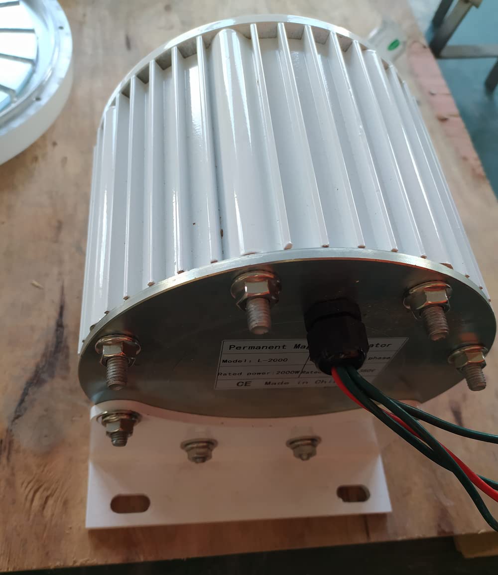 2000W 48V 96V 220V AC Magnetgenerator 3 Phasen 500RPM Getriebelloser Permanentmagnet Generator mit Sockel Lichtmaschine 2KW Windturbinengenerator