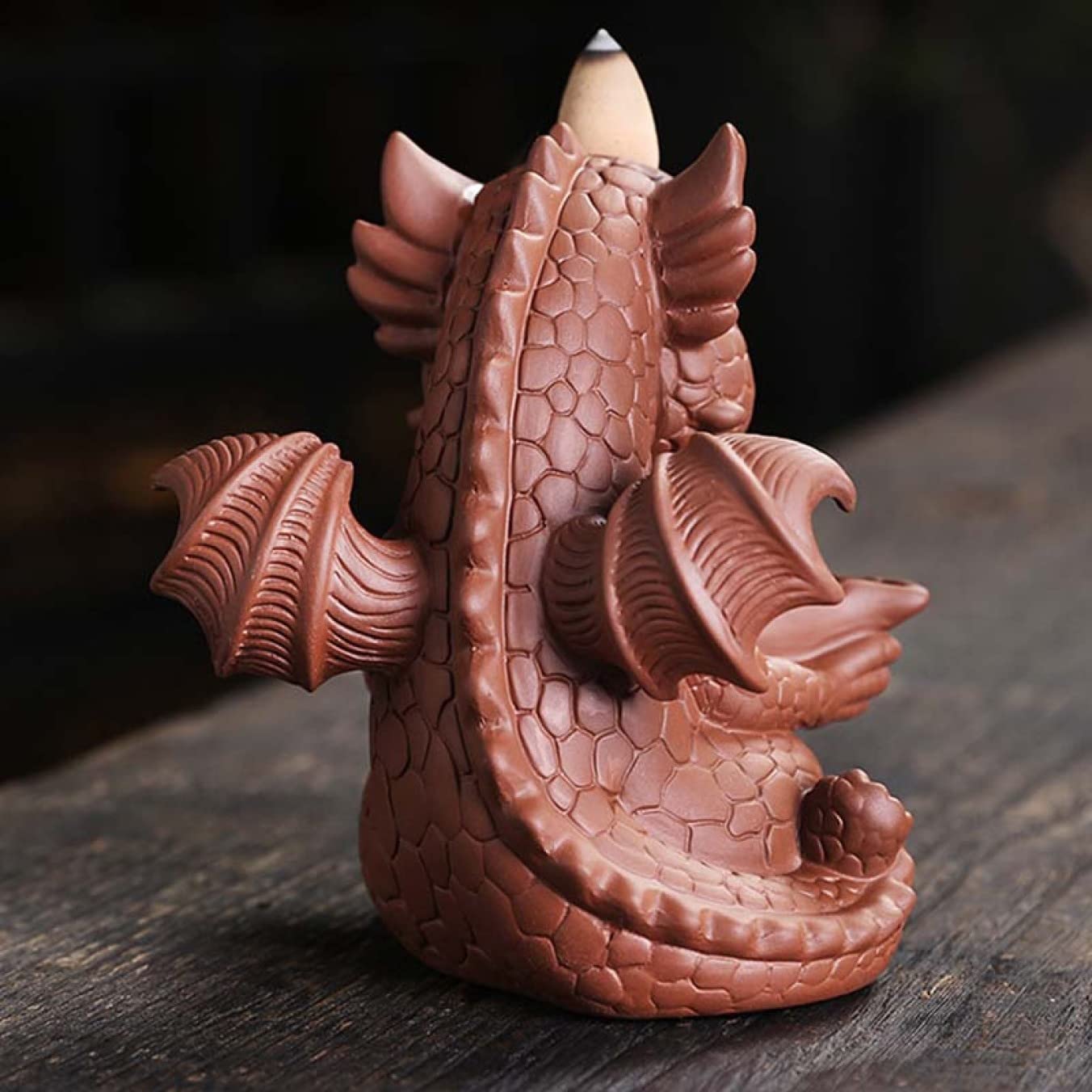 オブジェ 置き物 紫砂 陶器 龍 インテリア お洒落 香炉 流川香 線香立て オブジェ 置き物 紫砂 陶器 龍 インテリア お洒落 香炉 流川香 線香立て