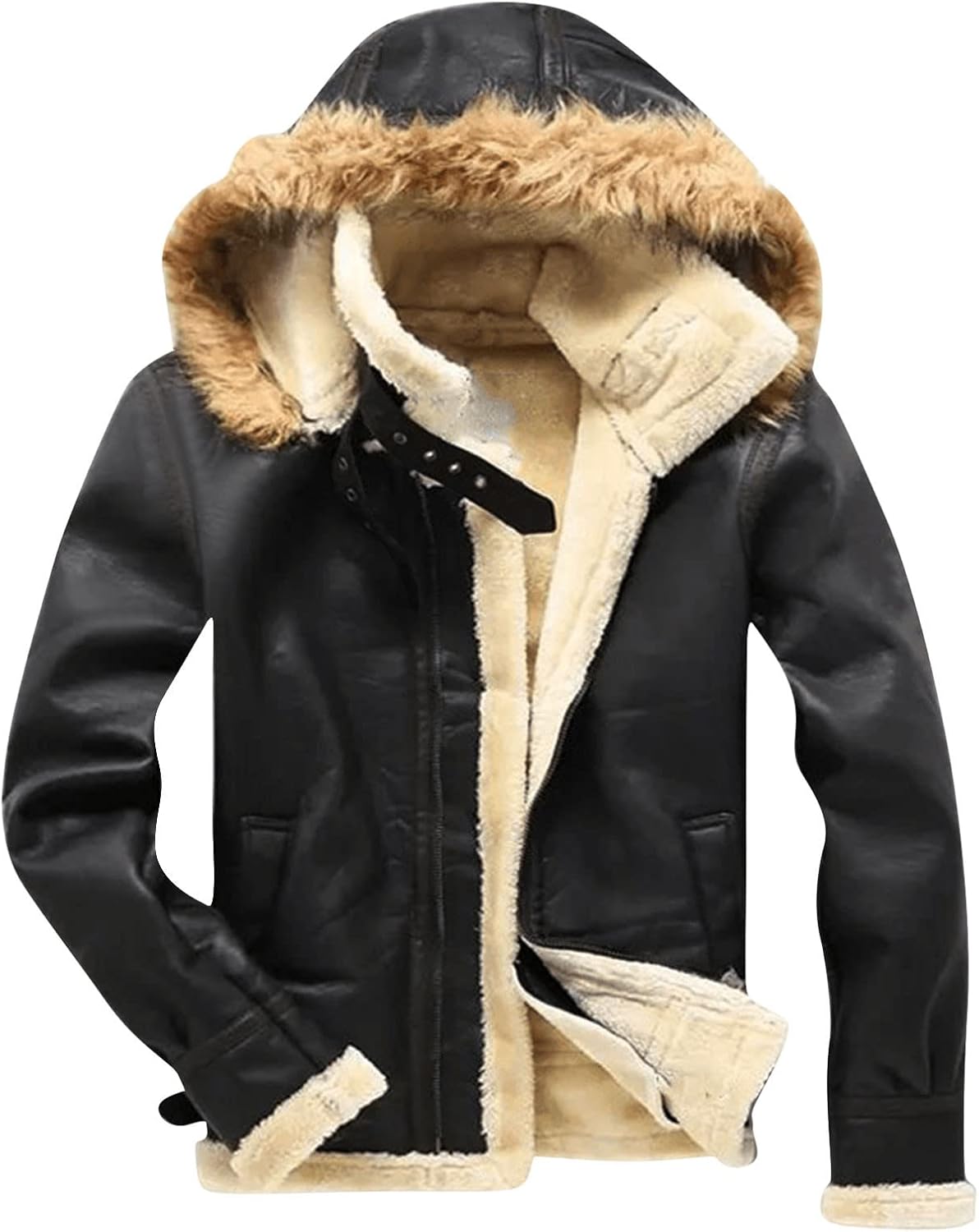 Lolvmvchi Womens Sherpa Lined Flannel Men To Keep Warm Jacket Warm Jacket Coat Winter Jacket Hoodie Coat Fall Half Wool