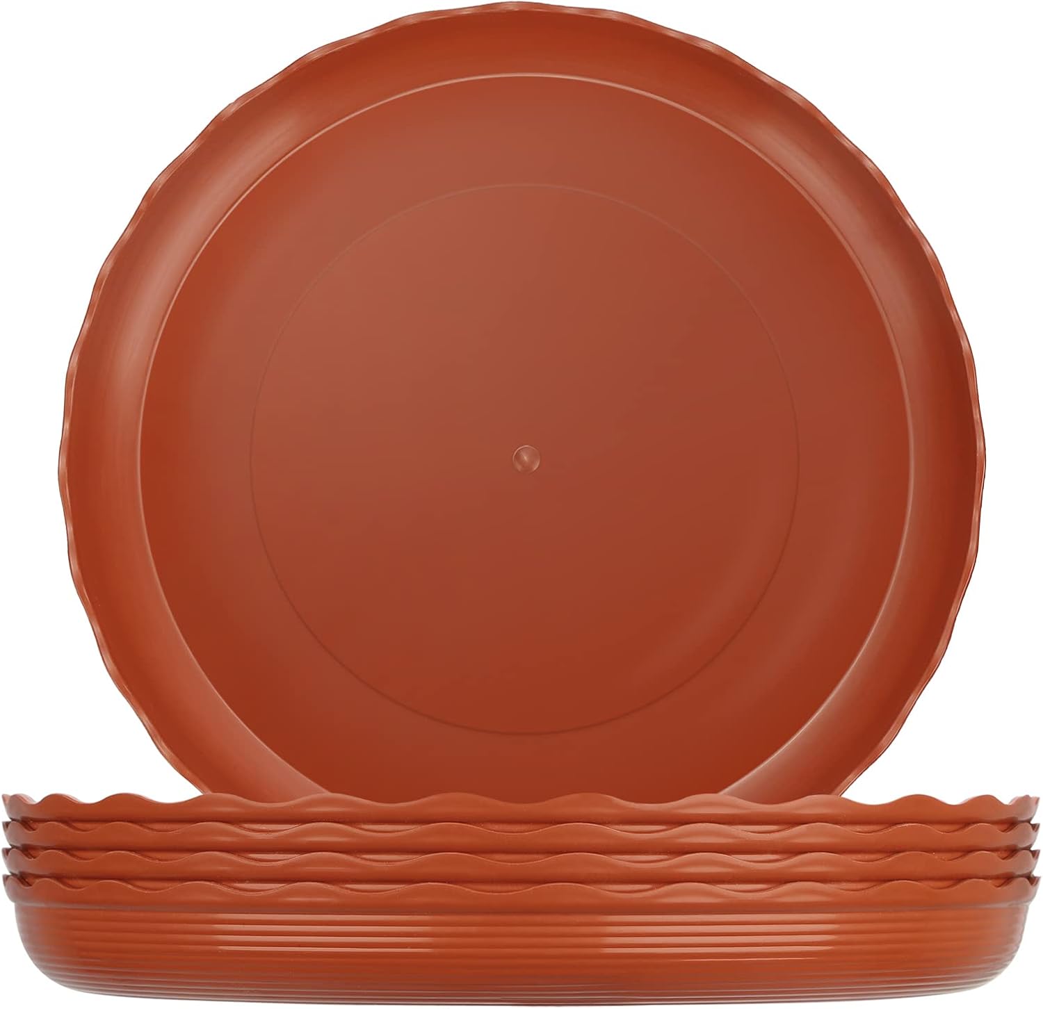 Worephu 5 Packs Plant Pot Saucers, Duty Durable Round Drip Trays Heavy