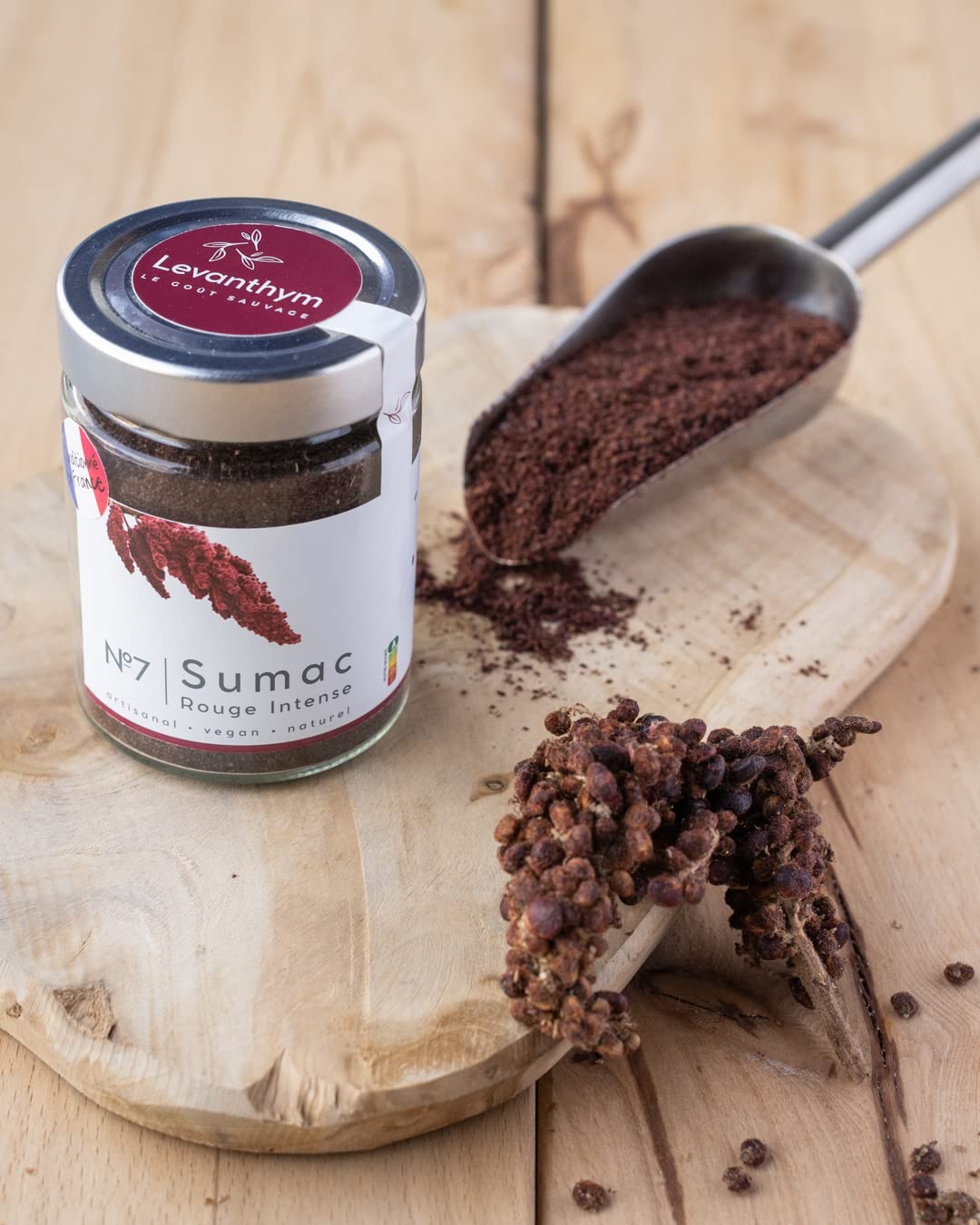 Sumac molido puro - N.7 rojo intenso 99g - sin sal, sustituto de limón y vinagre - especias Ottolenghi - del recetario ottolenghi