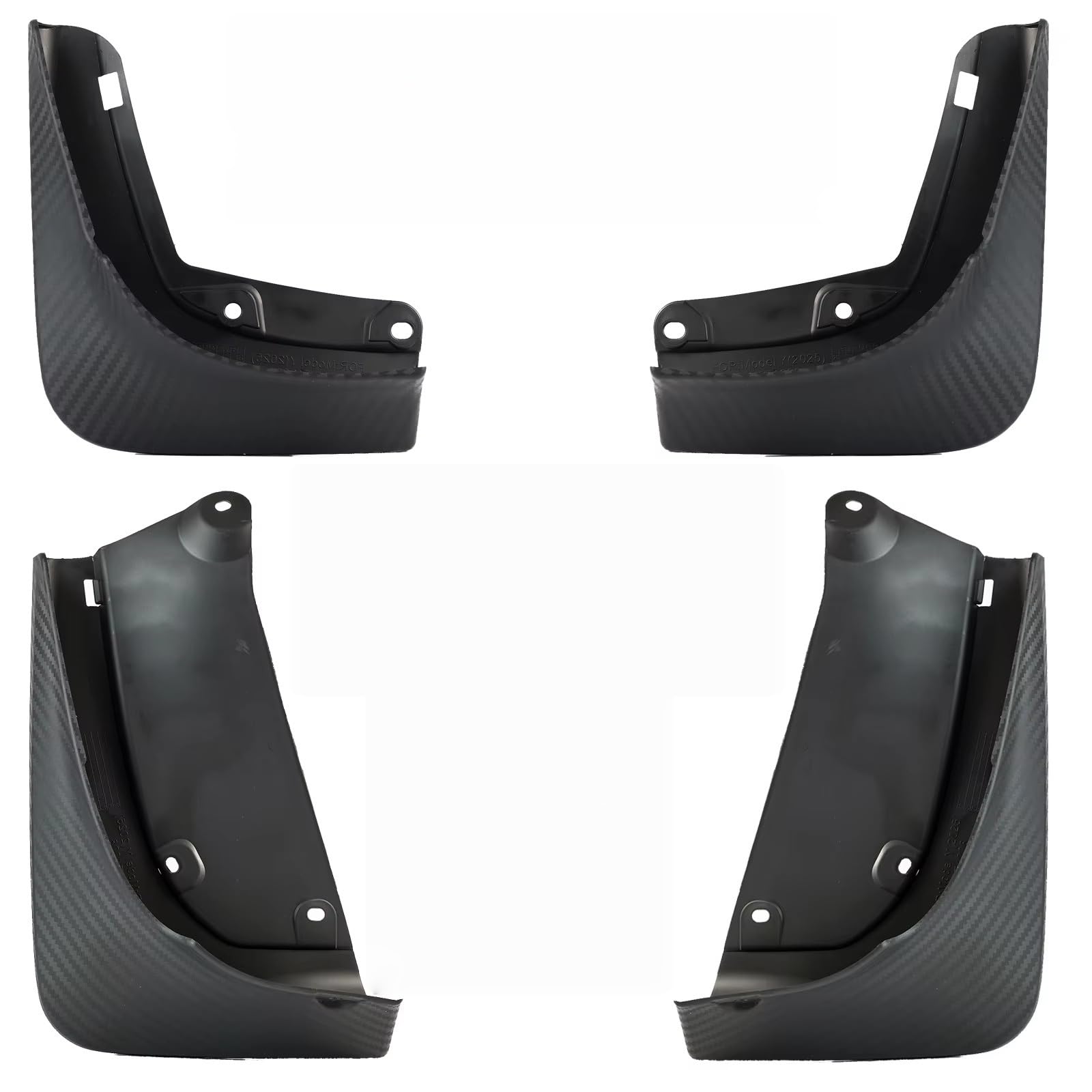 Guardabarros de coche para Tesla Model Y Juniper 2025 kit de 4 piezas sin perforación 8