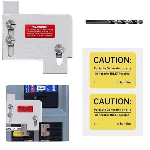 QYZZRS Kit de enclavamiento para generador compatible con martillo principal horizontal solo con disyuntor TAN serie CH de 150 o 200 amperios, 1 12
