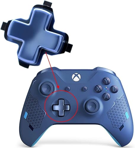 Miniatura 2 de Deal4GO - Botón de control direccional D-pad de repuesto de plástico para Xbox One Controller Direction Flecha Botones (Sport Blue Special Edition)