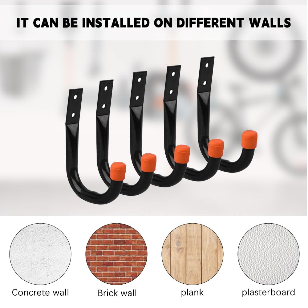 6 Ganci A J Per Garage - Portautensili Da Parete Fino A 25kg Ciascuno - Foto 9