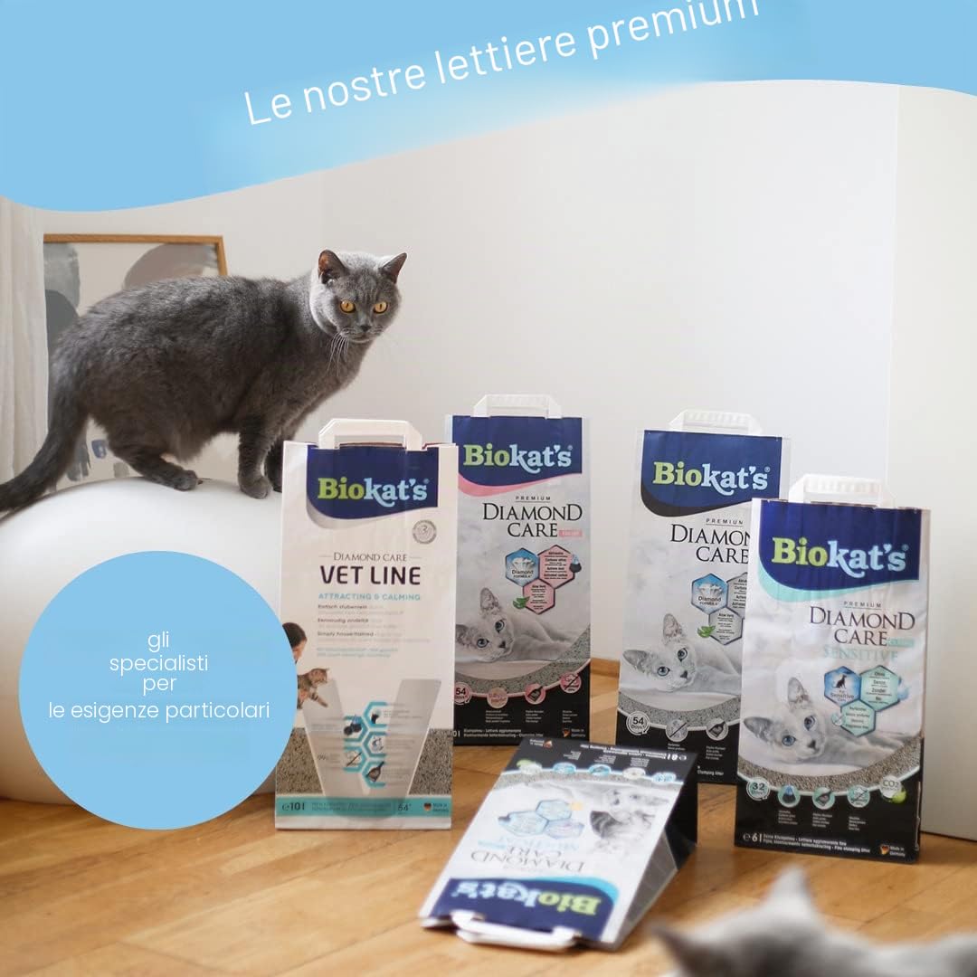 Biokat's 613079 Diamond Care Fresh Lettiera per Gatti, 10 Litri, Confezione da 2 pacchi.