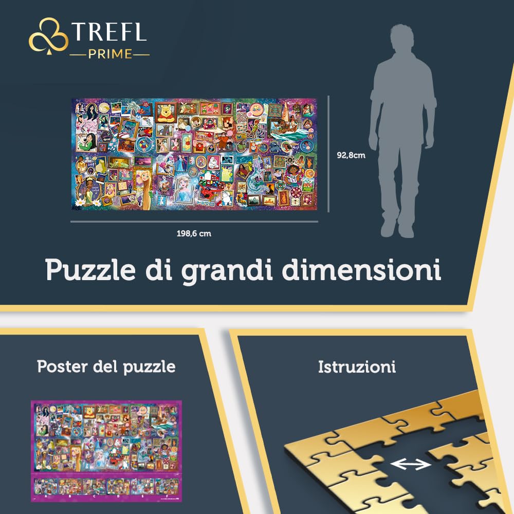 Trefl Prime - Puzzle UFT: The Greatest Disney Collection vol.2-9.000 pezzi, personaggi Disney, puzzle di grandi dimensioni, cartone di elevato spessore, per adulti e ragazzi dai 15 anni in su