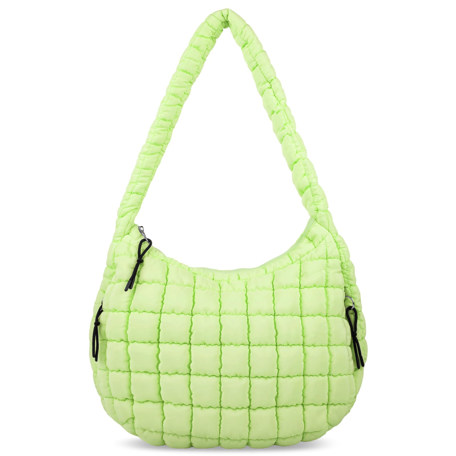 izuzta Quilted Puffer Tote Bag for Women Large Crossbody Bag Lightweight Nylon Puffy Quilted Carryall Hobo Puff Shoulder Bag
