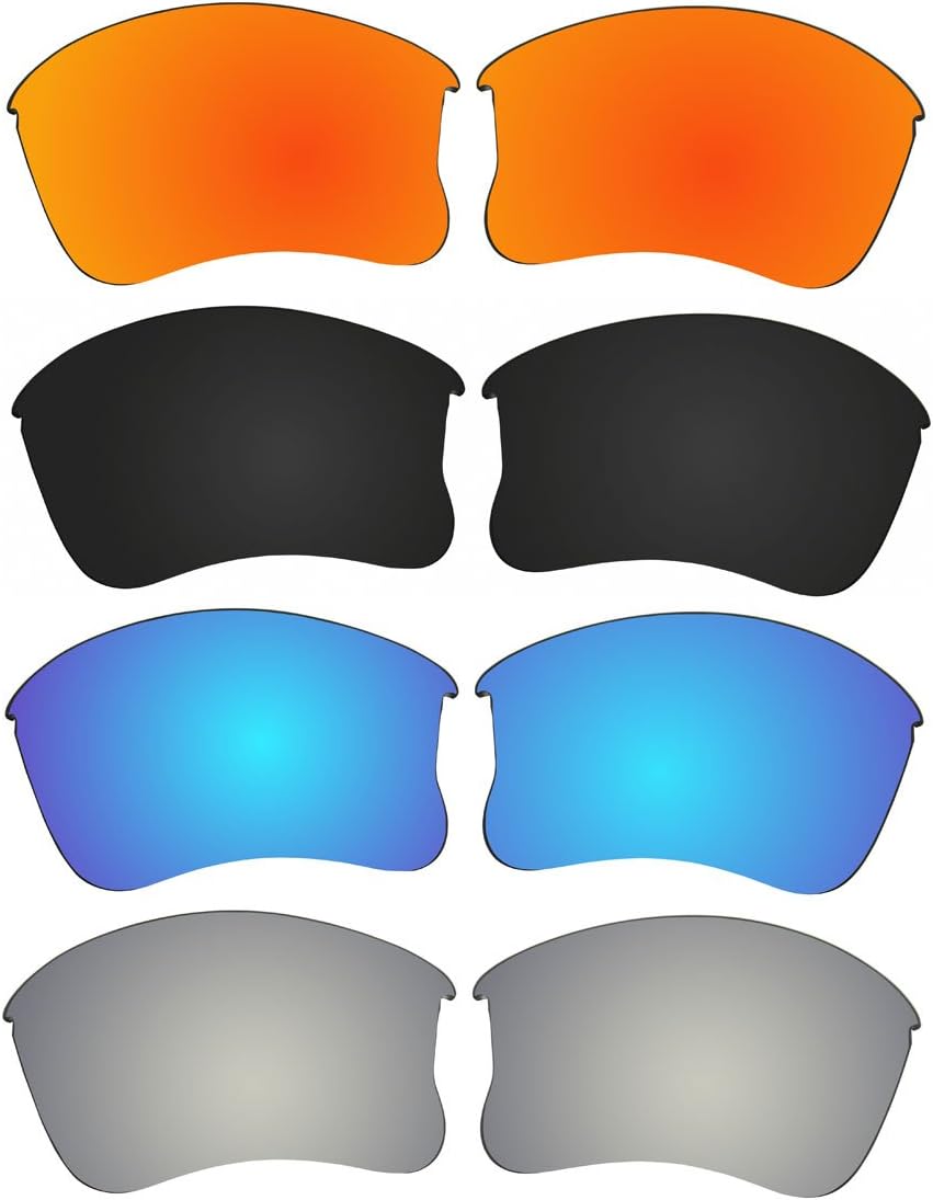 4 Pair Replacement Polarized Lenses for Oakley Flak Jacket XLJ Pack P3