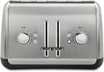 Grille-pain KitchenAid 4 tranches avec levier de levée manuel, acier inoxydable brossé, KMT4115SX