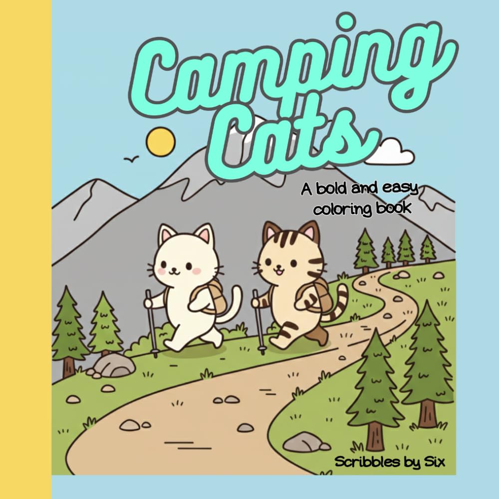 Camping Cats: A Bold and Easy Coloring Book (Cozy Cat Duo)