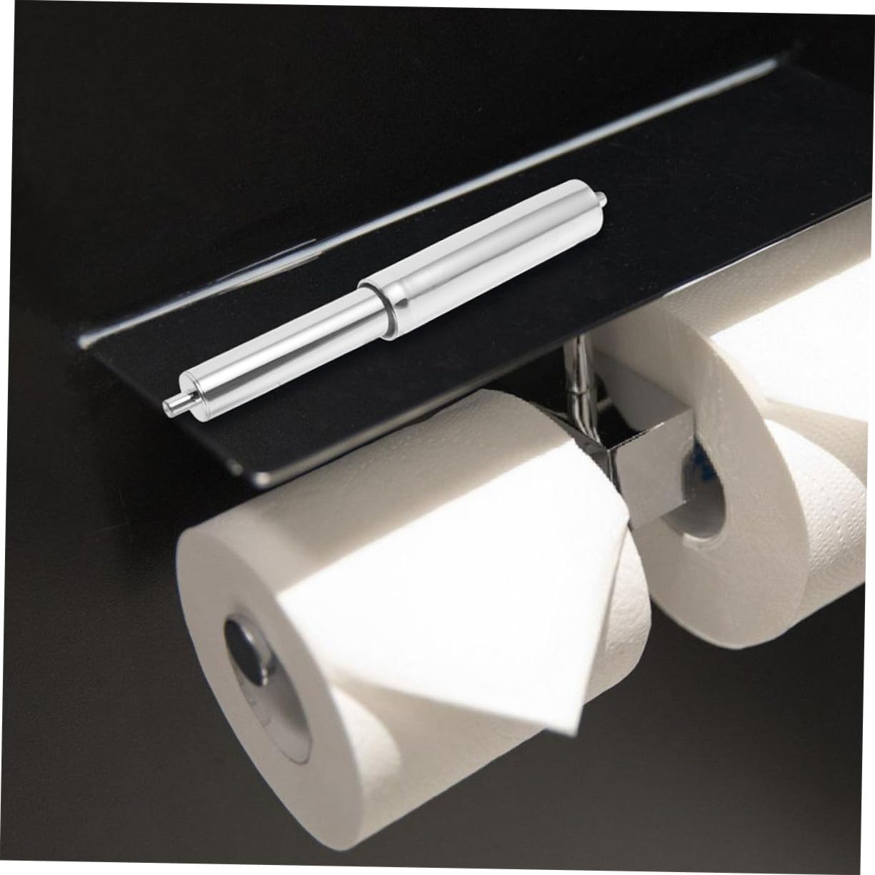 Toilet Paper Roller 2 Pack White Toilet Paper Holder Roller Spindle Replacement Rod Plastic Spring Loaded Paper Box Roller Roll Tissue Holder Rod 5 7 - View #5