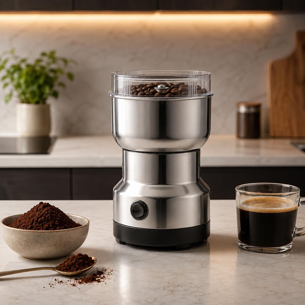 Moedor de Café Elétrico 110V Multifuncional | Moedor de Grãos, Temperos e Sementes |