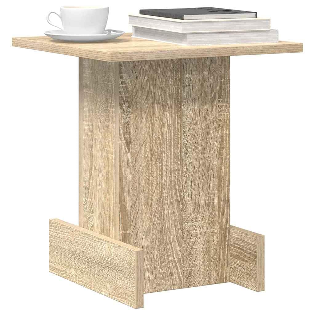 Tavolino in rovere Sonoma, 35,5 x 35 x 40 cm, con cassetto, per soggiorno, camera da letto, ufficio, moderno, salvaspazio, design organizer