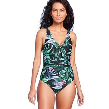Kona Sol Women's Full Coverage Tummy Control Tie-Front One