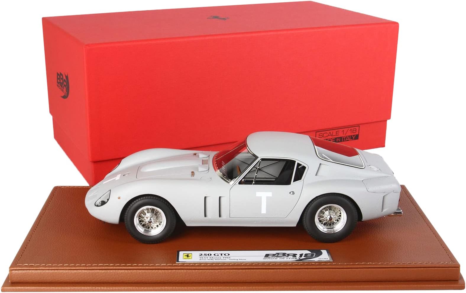 Ferrari 250 GTO Willy Mairesse - Stirling Moss Test Monza (1961) with Display CASE Limited Edition to 462 Pieces Worldwide 1/18 Model Car 1855