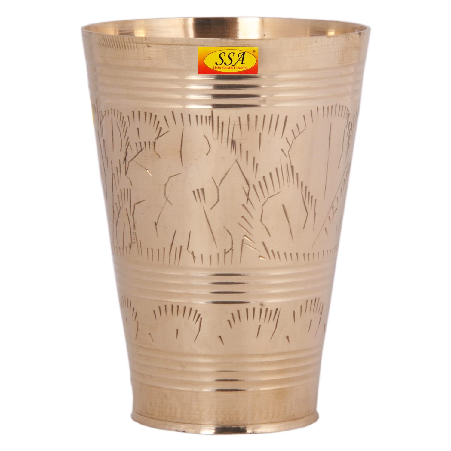 Vaso de latón que mantiene el agua fría y sustituye al plástico común con 400 ml