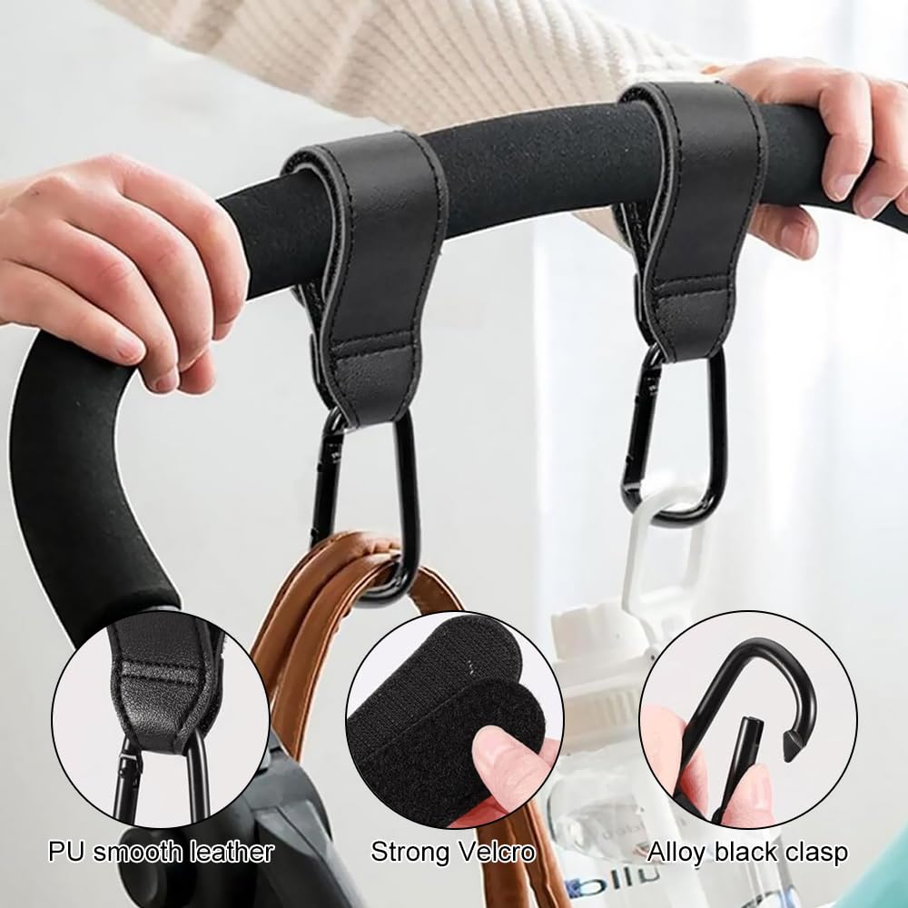 Getrnkehalter Kinderwagen Mit 2 Haken - 360 Drehbarer Becherhalter &  Handy Organizer