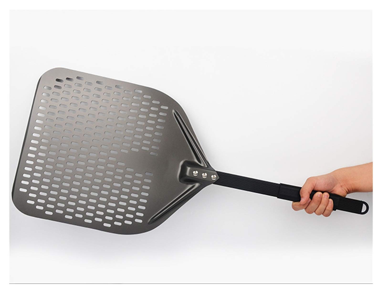 Pizza Peel 13 Inch Hard Coating Perforated Pizza Peel Rectangular Pizza Shovel Aluminum Pizza Peel Paddle Short Pizza Tool Pizza Paddle (Color : 13 inch Pizza Peel)