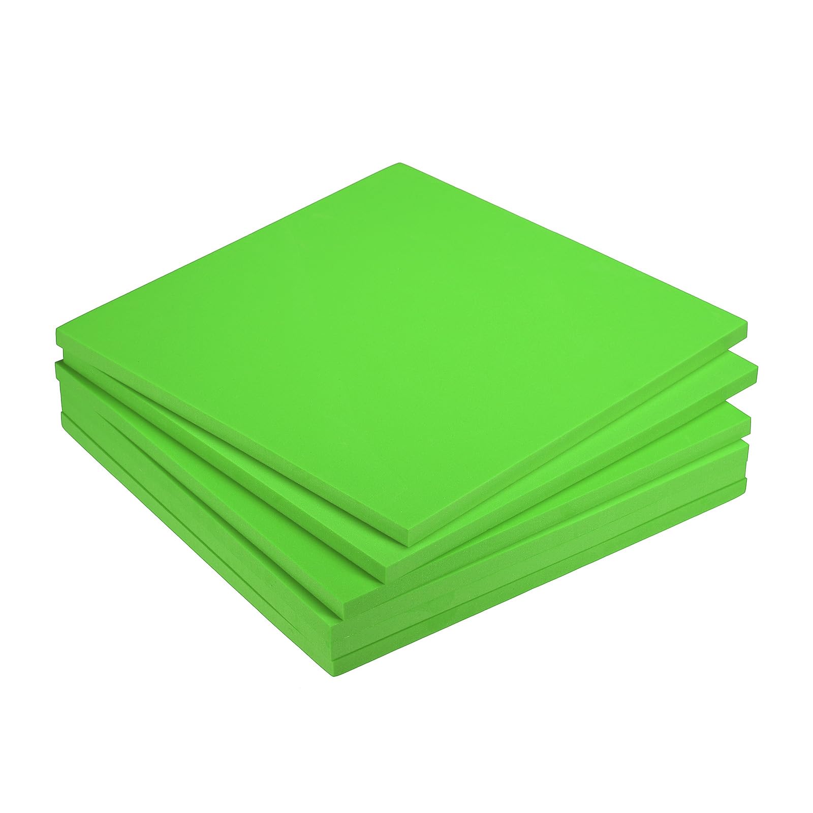 MECCANIXITY Hojas de espuma EVA verde de 9.8 x 9.8 pulgadas, 10 mm de grosor, hojas de espuma para manualidades, disfraces, artes y proyectos de manualidades, paquete de 6