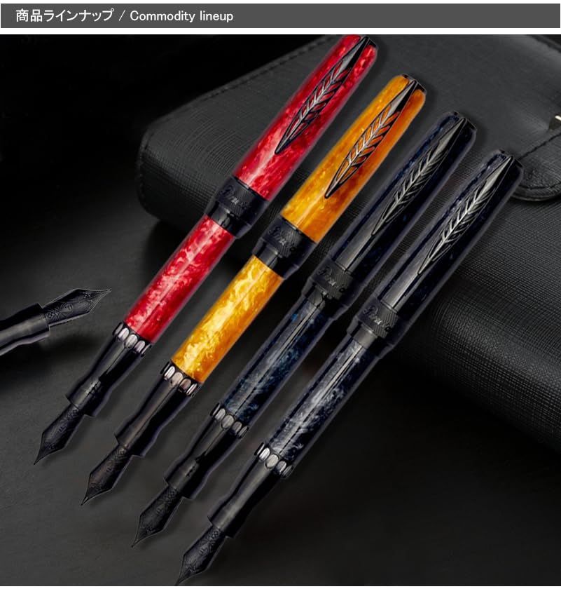 ピナイダー 万年筆 ラ・グランデ・ベレッツァ ロック グレー 吸 F