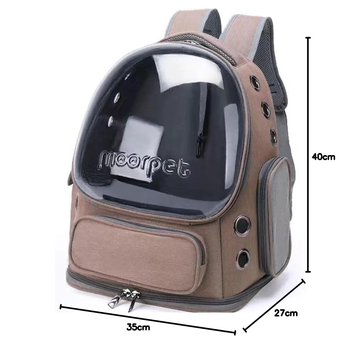SOLAPOLLO Bolsa de transporte para gatos, mochila de viaje expandible para gatos, bolsa de chihuahua portátil y transpirable con gran espacio para uso al aire libre (caqui)
