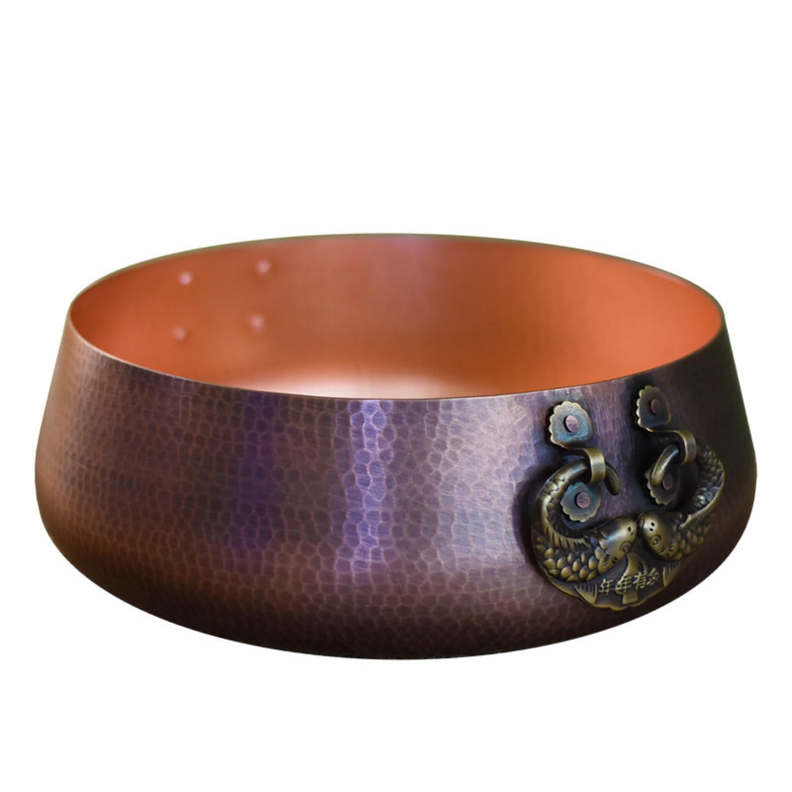 Olla para Tradicional, 28cm | Martillado, Estilo Chino, Cazuela Cobre, para Restaurantes, Cocineros