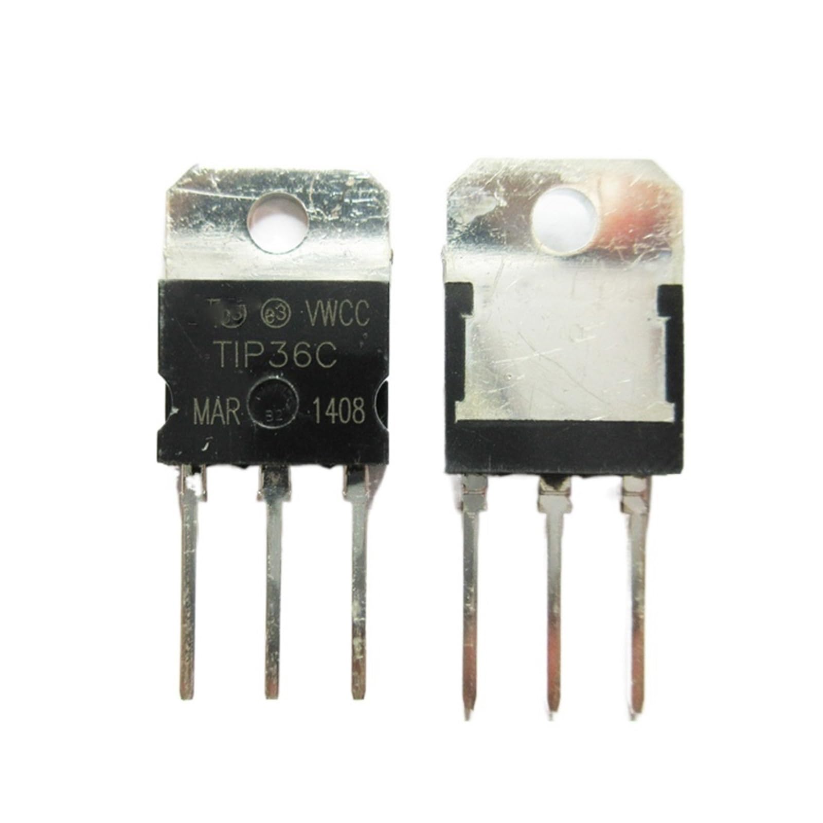 WHWRCADV 10 PCS TIP36C TP36 TO-218 Bipolar Transistors - BJT 25A 100V 125W NPN 3-pin Transistor