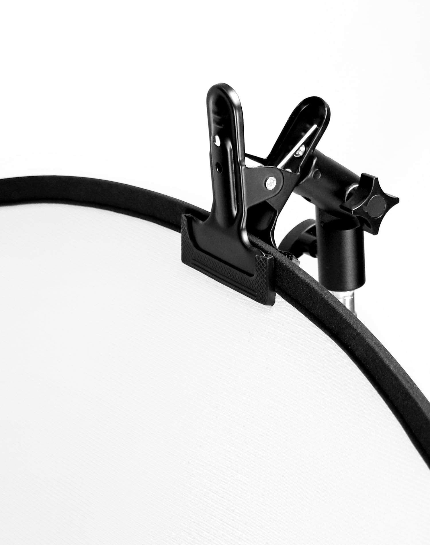 QWORK® 2 pièces Pinces pour réflecteur lumière, Support de réflecteur Pliable en Alliage d'aluminium, pour Studio Photo