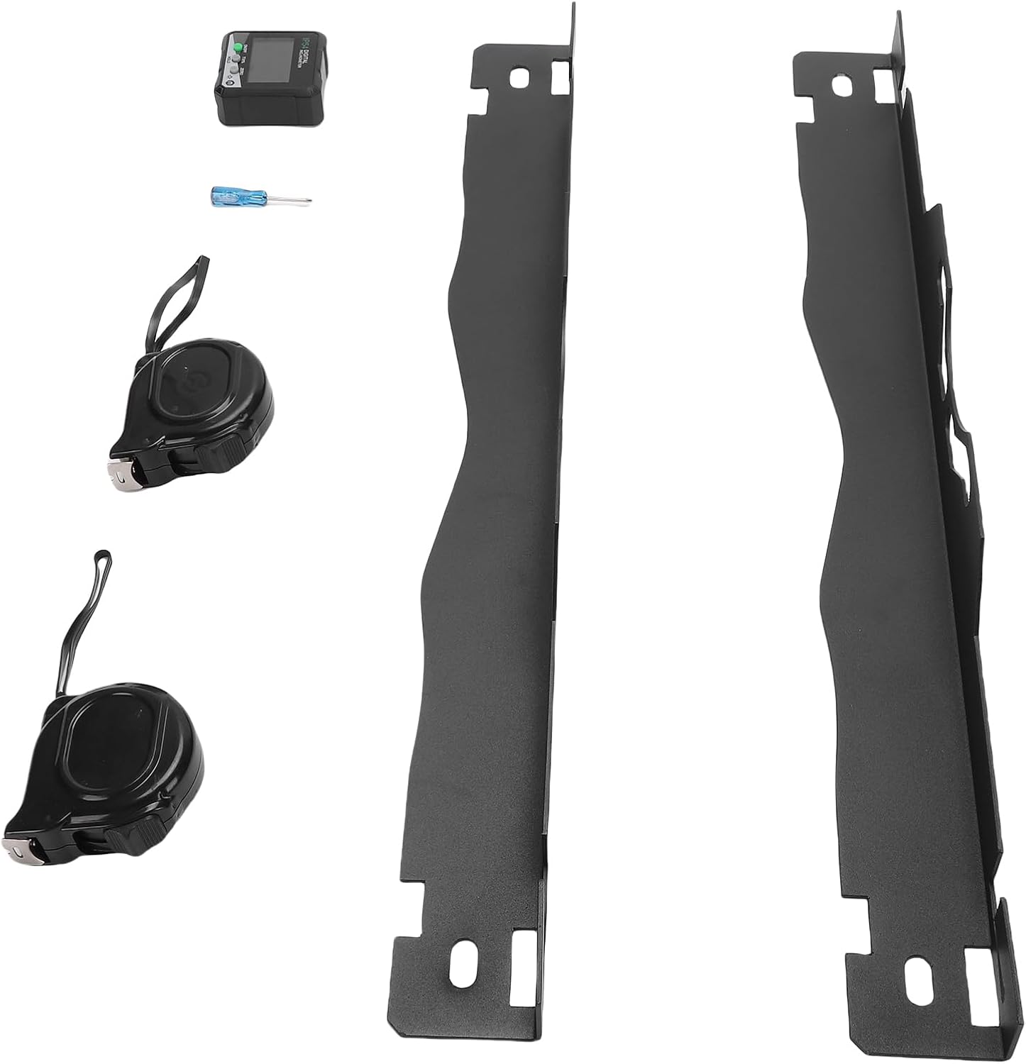 Luqeeg Wheel Alignment Tool with 2 Tape Measures, Upgraded Automotive Alignment Kit 1 Digital Angle Finder, Automotive Toe Measuring Tool for Most Cars, Trucks & Suvs Black