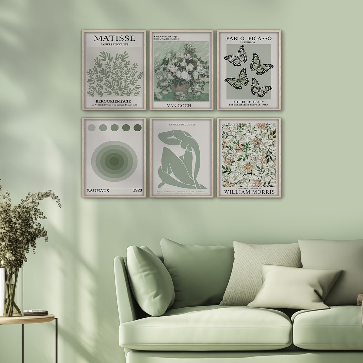 Plaque Décorative Murale Femme Feuille Verte Pour La Maison