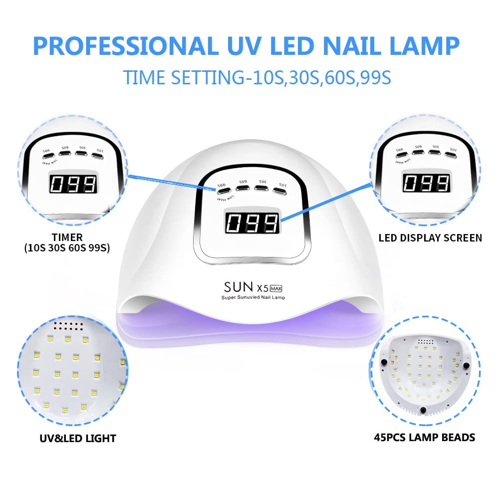 Mdismart 150W UV LED Nail Lamp with Motion Sensor